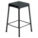 Safco SAF6605BL Counter-Height Steel Stool, 25" Seat Height, Supports up to 250 lbs., Black Seat/Black Back, Black Base
