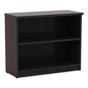 Alera ALEVA633032ES Valencia Series Bookcase, Two-Shelf, 31 3/4w x 14d x 29 1/2h, Espresso