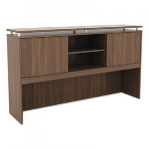 Alera ALESE266615WA Sedina Series Hutch with Sliding Doors, 66w x 15d x 42 1/2h, Modern Walnut