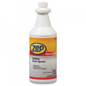 Zep Professional AMR1041423 Alkaline Drain Opener Quart Bottle, 12/Carton