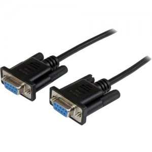 StarTech.com SCNM9FF1MBK 1m Black DB9 RS232 Serial Null Modem Cable F/F