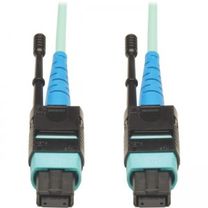 Tripp Lite N846-03M-24-P 3M MTP / MPO Patch Cable, 24 Fiber, 100GbE Aqua OM3 Plenum