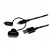 StarTech.com LTADUB1MB Lightning/30-pin Dock/Micro USB to USB Combo Cable