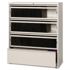 Lorell 43514 Receding Lateral File with Roll Out Shelves