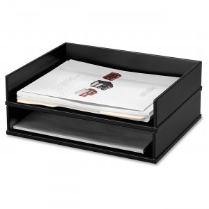 Victor 11545 Midnight Black Stacking Letter Tray