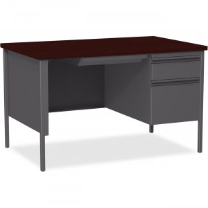 Lorell 66903 Fortress Series 48" Right Single-Pedestal Desk