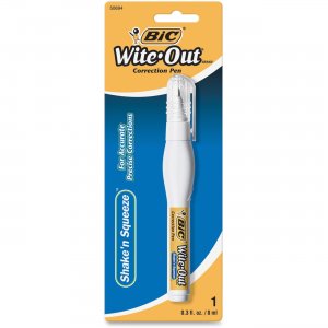 BIC WOSQPP11-WHI Shake 'n Squeeze Correctable Pen BICWOSQPP11