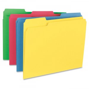 Business Source 16517 Heavyweight Assorted Color File Folder BSN16517