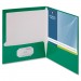 Business Source 44427 Two-Pocket Folders with Business Card Holder BSN44427
