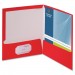 Business Source 44426 Two-Pocket Folders with Business Card Holder BSN44426