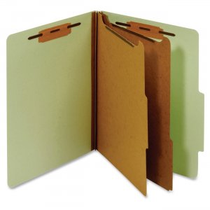 Globe-Weis PU61 GRE Letter Classification Folder With Divider PFXPU61GRE