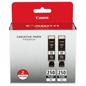 Canon PGI250XL2PK PGI-250 Pigment Black XL Twin Pack CNMPGI250XL2PK