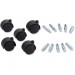 Lorell 33446 Soft Wheel Deluxe Casters Set LLR33446