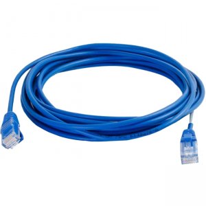 C2G 01017 6in Cat5e Snagless Unshielded (UTP) Slim Network Patch Cable - Blue