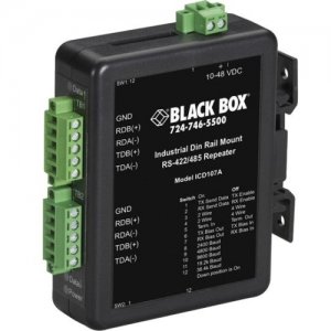 Black Box ICD107A RS-422/RS-485 Industrial DIN Rail Repeater