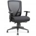 Lorell 40204 Fabric Seat Mesh Mid-back Chair