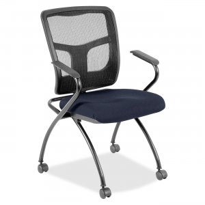 Lorell 8437401 Mesh Back Fabric Seat Nesting Chairs