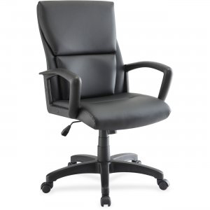 Lorell 84570 Euro Design Leather Exec. Mid-back Chair