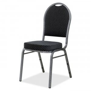 Lorell 62525 Upholstered Textured Fabric Stacking Chair