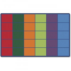 Carpets for Kids 4034 Color Rows 30-space Seating Rug