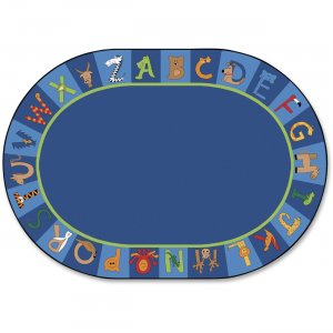 Carpets for Kids 5506 A to Z Animals Oval Area Rug