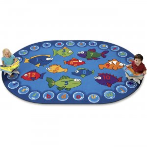 Carpets for Kids 6807 Fishing For Literacy Oval Rug