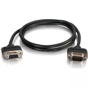 C2G 52160 15ft Serial RS232 DB9 Cable with Low Profile Connectors M/F - In-Wall CMG-Rated