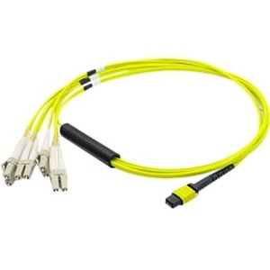 AddOn MTP-4LC-S10M-AO 10m MPO to 4xLC Duplex Fanout SMF Yellow Patch Cable For Juniper