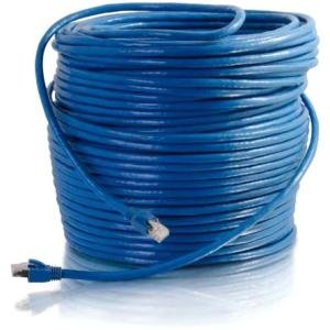 C2G 43170 150ft Cat6 Snagless Solid Shielded Network Patch Cable - Blue