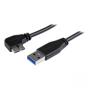 StarTech.com USB3AU2MLS Slim Micro USB 3.0 Cable - Left-Angle Micro-USB - 2m (6ft)