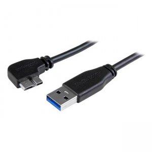 StarTech.com USB3AU50CMLS Slim Micro USB 3.0 Cable - M/M - Left-Angle Micro-USB - 0.5m (20in)
