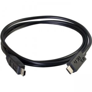 C2G 28855 6ft USB 2.0 USB-C to USB-Mini B Cable M/M - Black