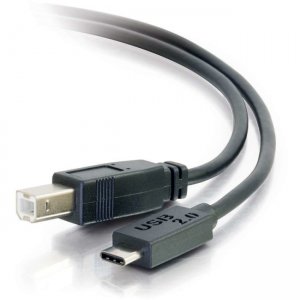 C2G 28860 10ft USB 2.0 USB-C to USB-B Cable M/M - Black