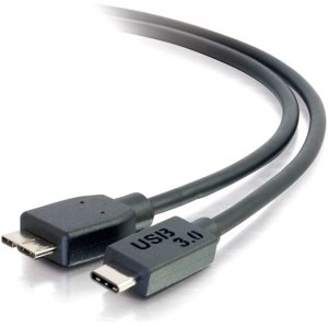 C2G 28862 3ft USB 3.0 USB-C to USB-Micro B Cable M/M - Black