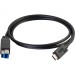 C2G 28866 6ft USB 3.0 USB-C to USB-B Cable M/M - Black