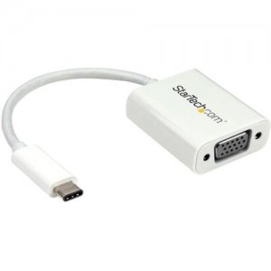 StarTech.com CDP2VGAW USB-C to VGA adapter - USB Type-C to VGA Video Converter - White