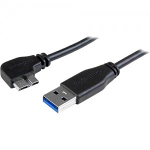 StarTech.com USB3AU1MLS Slim Micro USB 3.0 Cable - Left-angle Micro-USB - 1m (3ft)