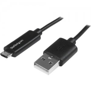 StarTech.com USBAUBL1M 1m 3 ft Micro-USB Cable with LED Charging Light - M/M - USB to Micro USB Cable