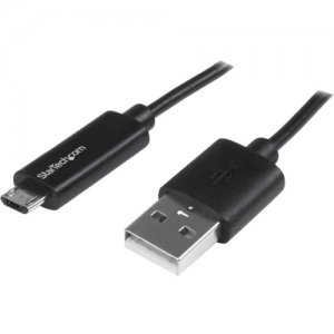 StarTech.com USBAUBL1M 1m 3 ft Micro-USB Cable with LED Charging Light - M/M - USB to Micro USB Cable