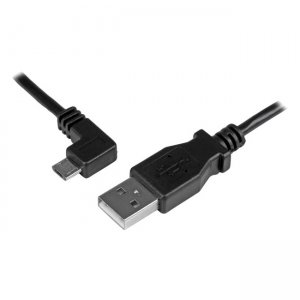 StarTech.com USBAUB1MLA 1m Left-Angle Micro-USB 2.0 Charging Cable for Tablets and Phones