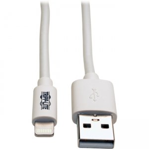 Tripp Lite M100-010-WH USB Sync/Charge Cable with Lightning Connector, White, 10 ft. (3 m)