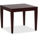 Lorell 59543 Mahogany Finish Solid Wood Corner Table