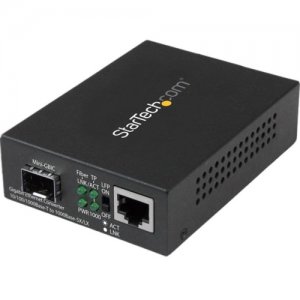 StarTech.com MCM1110SFP Gigabit Ethernet Fiber Media Converter with Open SFP Slot