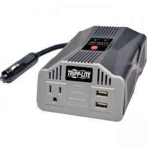 Tripp Lite PV200USB 200W PowerVerter Ultra-Compact Car Inverter with Outlet and 2 USB Charging Ports