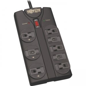 Tripp Lite TLP808B Protect It! 8-Outlet Surge Protector, 8 ft. Cord, 1440 Joules, Black Housing