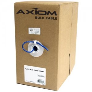 Axiom C6BCS-K1000P-AX CAT6 Plenum Bulk Cable Spool 1000FT (Black)