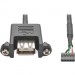 Tripp Lite U024-003-5P-PM USB 2.0 Hi-Speed Panel Mount Cable, 3 ft