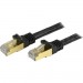 StarTech.com C6ASPAT25BK 25 ft Black Shielded Snagless 10 Gigabit Cat 6a STP Patch Cable