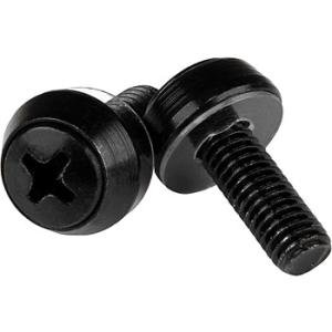 StarTech.com CABSCRWSM62B M6 x 12mm - Mounting Screws - 100 Pack, Black