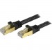 StarTech.com C6ASPAT7BK 7 ft Black Shielded Snagless 10 Gigabit Cat 6a STP Patch Cable